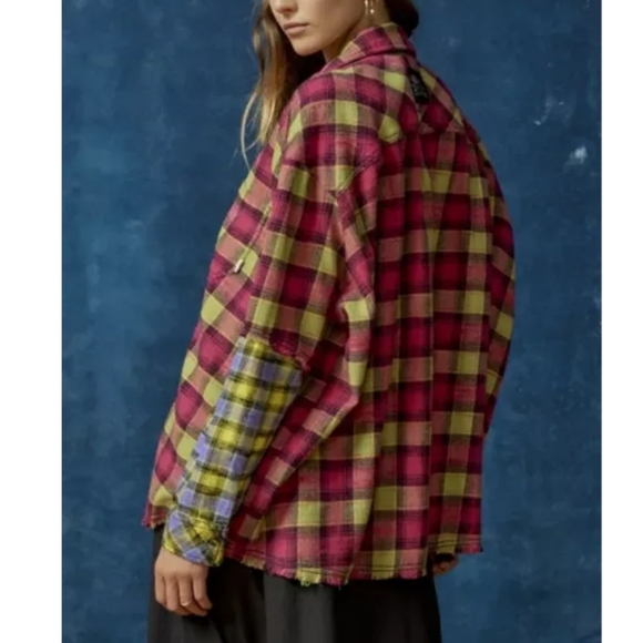 NWOT BDG Urban Outfitters One Way Or Another Plaid Flannel Shirt Size Small - Picture 3 of 15